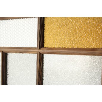 多種ガラス 細分割 緑黄色ガラス建具 4枚1組　GD0103Y 