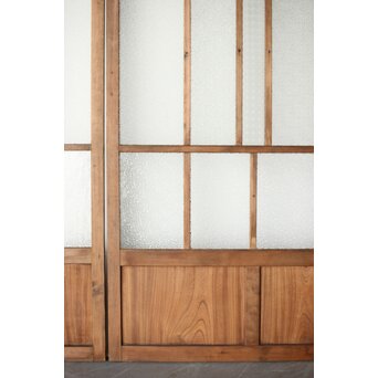 多種ガラス 細分割 緑黄色ガラス建具 4枚1組　GD0103Y 