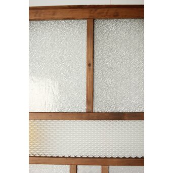 多種ガラス 細分割 緑黄色ガラス建具 4枚1組　GD0103Y 