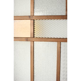 多種ガラス 細分割 緑黄色ガラス建具 4枚1組　GD0103Y 