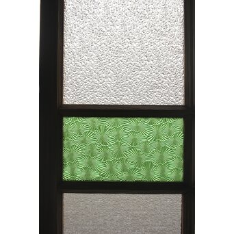 多種ガラス 細分割 緑黄色ガラス建具 4枚1組　GD0103Y 