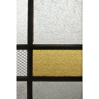 多種ガラス 細分割 緑黄色ガラス建具 4枚1組　GD0103Y 