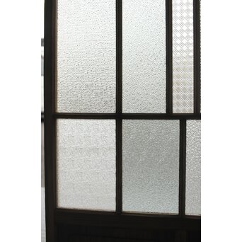 多種ガラス 細分割 緑黄色ガラス建具 4枚1組　GD0103Y 