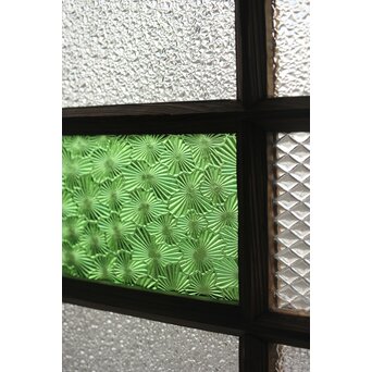 多種ガラス 細分割 緑黄色ガラス建具 4枚1組　GD0103Y 