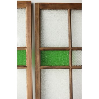 多種ガラス 細分割 緑色ガラス建具 4枚1組　GD0104Y 