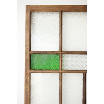 多種ガラス 細分割 緑色ガラス建具 4枚1組　GD0104Y 