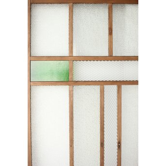 多種ガラス 細分割 緑色ガラス建具 4枚1組　GD0104Y 
