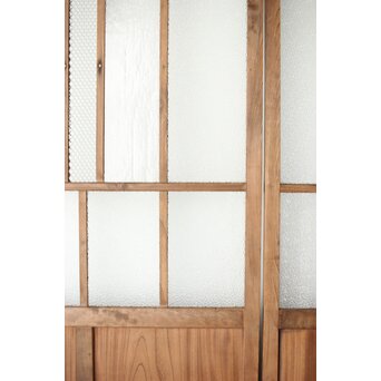 多種ガラス 細分割 緑色ガラス建具 4枚1組　GD0104Y 