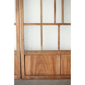 多種ガラス 細分割 緑色ガラス建具 4枚1組　GD0104Y 