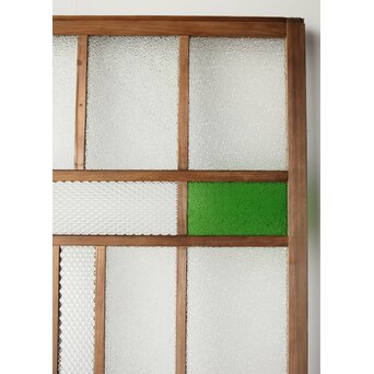 多種ガラス 細分割 緑色ガラス建具 4枚1組　GD0104Y 