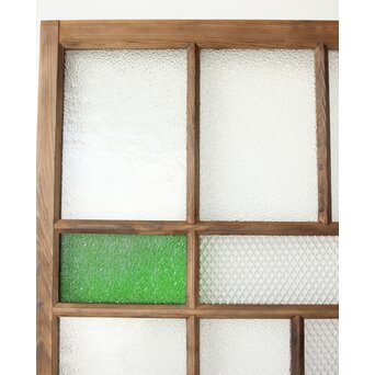 多種ガラス 細分割 緑色ガラス建具 4枚1組　GD0104Y 