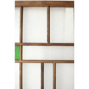 多種ガラス 細分割 緑色ガラス建具 4枚1組　GD0104Y 