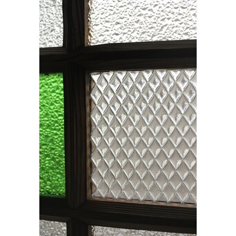 多種ガラス 細分割 緑色ガラス建具 4枚1組　GD0104Y 