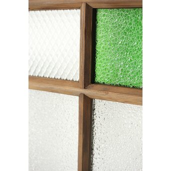 多種ガラス 細分割 緑色ガラス建具 4枚1組　GD0104Y 