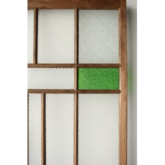多種ガラス 細分割 緑色ガラス建具 4枚1組　GD0104Y 