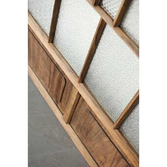 多種ガラス 細分割 緑色ガラス建具 4枚1組　GD0104Y 