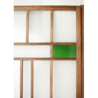 多種ガラス 細分割 緑色ガラス建具 4枚1組　GD0104Y 