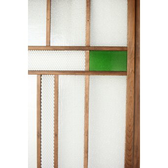 多種ガラス 細分割 緑色ガラス建具 4枚1組　GD0104Y 