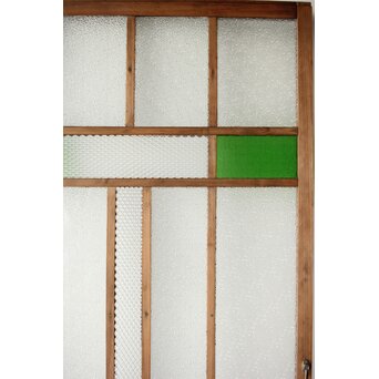 多種ガラス 細分割 緑色ガラス建具 4枚1組　GD0104Y 