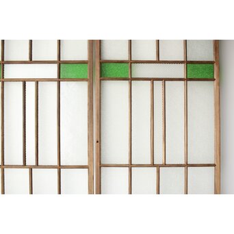 多種ガラス 細分割 緑色ガラス建具 4枚1組　GD0104Y 