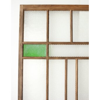 多種ガラス 細分割 緑色ガラス建具 4枚1組　GD0104Y 