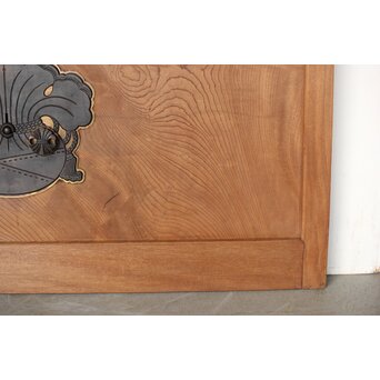 欅の銅金網張 升格子巾着金具蔵戸　W069YD 