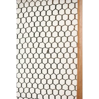 欅の銅金網張 升格子巾着金具蔵戸　W069YD 