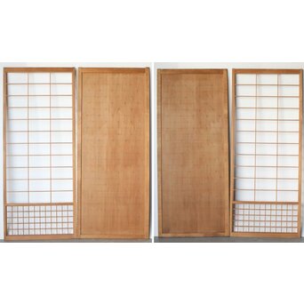 まいら戸と障子戸 4枚1組　B1017Y 