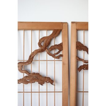 鶴に松 大型書院 4枚1組　R0204 