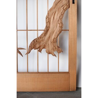 鶴に松 大型書院 4枚1組　R0204 