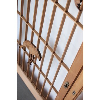 鶴に松 大型書院 4枚1組　R0204 