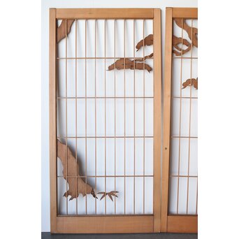 鶴に松 大型書院 4枚1組　R0204 