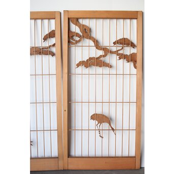 鶴に松 大型書院 4枚1組　R0204 