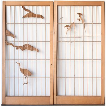 鶴に松 大型書院 4枚1組　R0204 