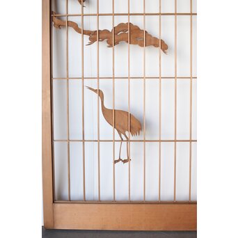 鶴に松 大型書院 4枚1組　R0204 