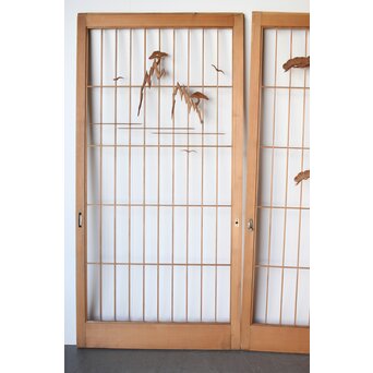 鶴に松 大型書院 4枚1組　R0204 