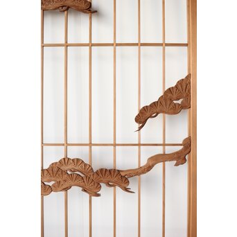 鶴に松 大型書院 4枚1組　R0204 