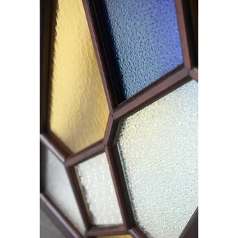 アールデコ 多色ガラス 明り取り/欄間　R0205Y 