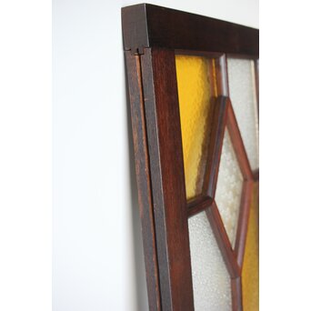 アールデコ 多色ガラス 明り取り/欄間　R0205Y 