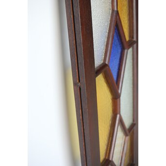 アールデコ 多色ガラス 明り取り/欄間　R0205Y 