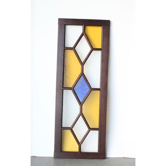 アールデコ 多色ガラス 明り取り/欄間　R0205Y 