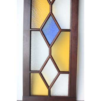 アールデコ 多色ガラス 明り取り/欄間　R0205Y 