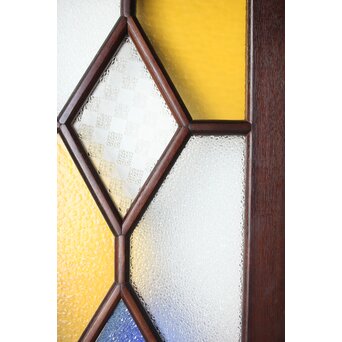 アールデコ 多色ガラス 明り取り/欄間　R0205Y 