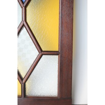 アールデコ 多色ガラス 明り取り/欄間　R0205Y 