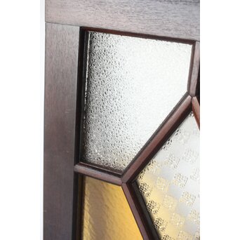 アールデコ 多色ガラス 明り取り/欄間　R0205Y 