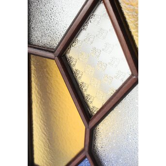 アールデコ 多色ガラス 明り取り/欄間　R0205Y 