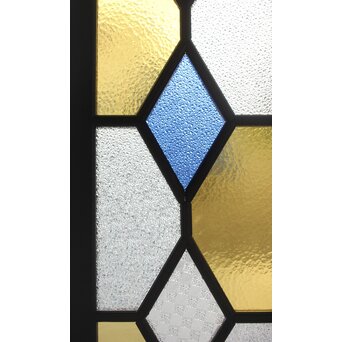 アールデコ 多色ガラス 明り取り/欄間　R0205Y 