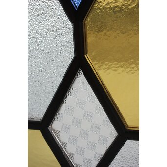 アールデコ 多色ガラス 明り取り/欄間　R0205Y 