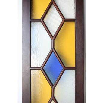 アールデコ 多色ガラス 明り取り/欄間　R0205Y 