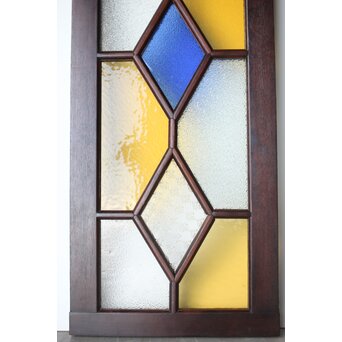 アールデコ 多色ガラス 明り取り/欄間　R0205Y 